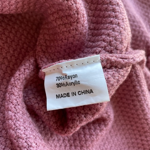 MEROKEETY Sweater Round Neck Waffle Knit Pullover size Medium - Picture 8 of 9